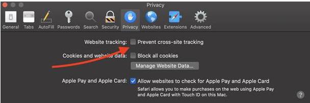 Prevent Cross-site tracking